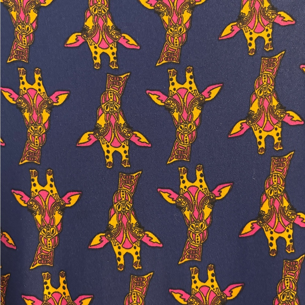 Leota 3X Giraffe Print Scoop Back Belted Dress - Picture 5 of 5